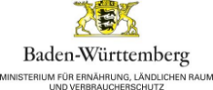 Logo des Ministeriums für Ernährung, Ländlichen Raum und Verbraucherschutz in Baden-Württemberg mit Landeswappen.