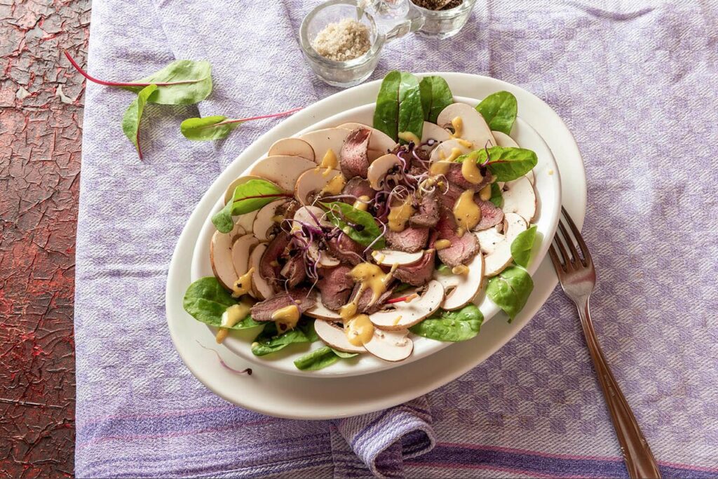 Wildschwein-Champignon-Carpaccio