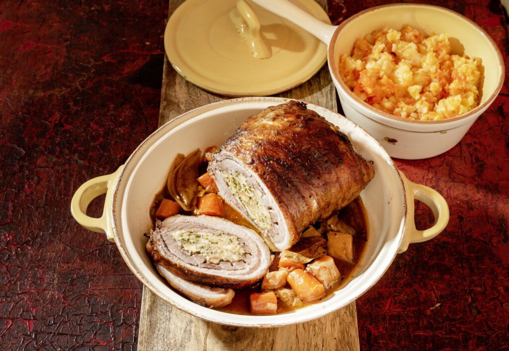Gefüllte Wildschweinbrust