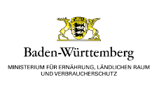 Logo von Baden-Württemberg mit Löwenwappen und Ministeriumstext für Ernährung, Ländlichen Raum und Verbraucherschutz.
